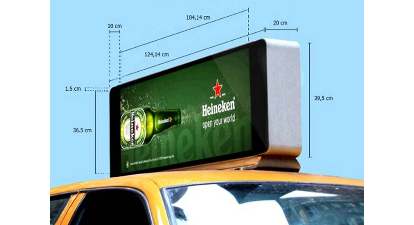 4G wireless taxi top led display